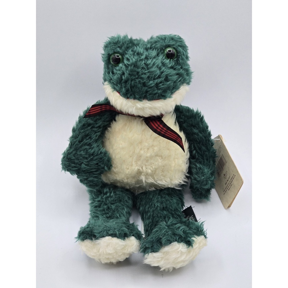 Vintage Russ Berrie Fribbit The Frog / Toad 1990's Green Soft Toy 11" NOS